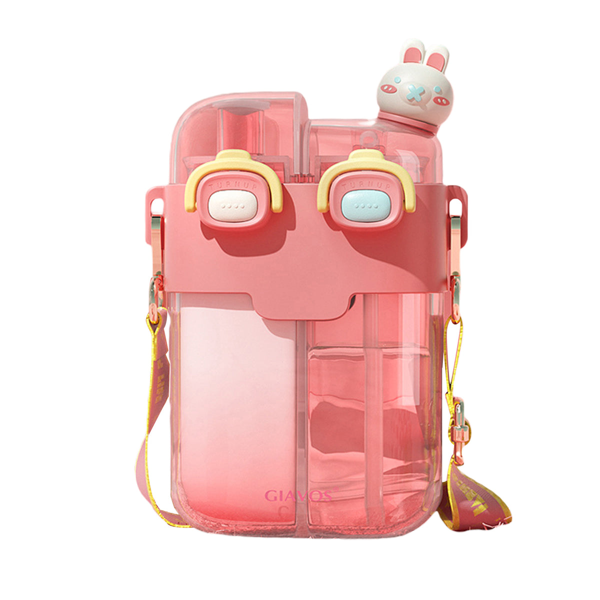 780ml Dual Use Straw Bottle Water Jug with Shoulder Strap S244883