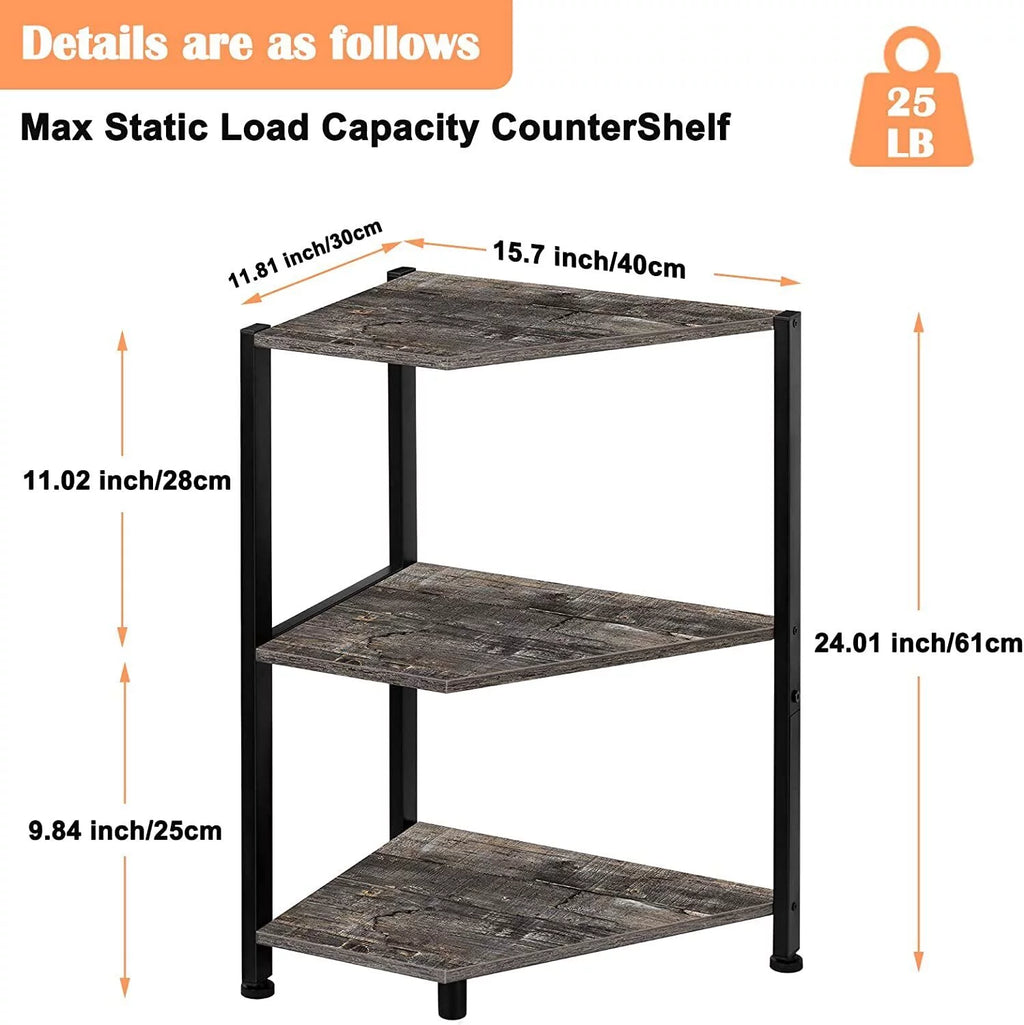3-Tier Corner Storage Shelf N7331