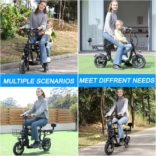 Electric Scooter with Seat, 500W Motor, 20 Mile Range, 14" Pneumatic Tires M5136