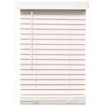 White Cordless Faux Wood Blind V601