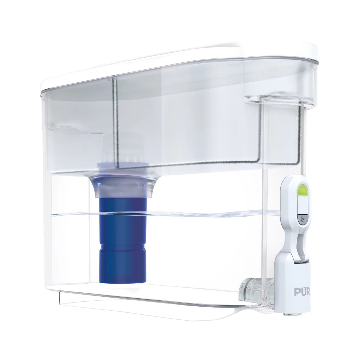30 Cup Water Filter Dispenser with Filter, Dishwasher Safe, White J1503
