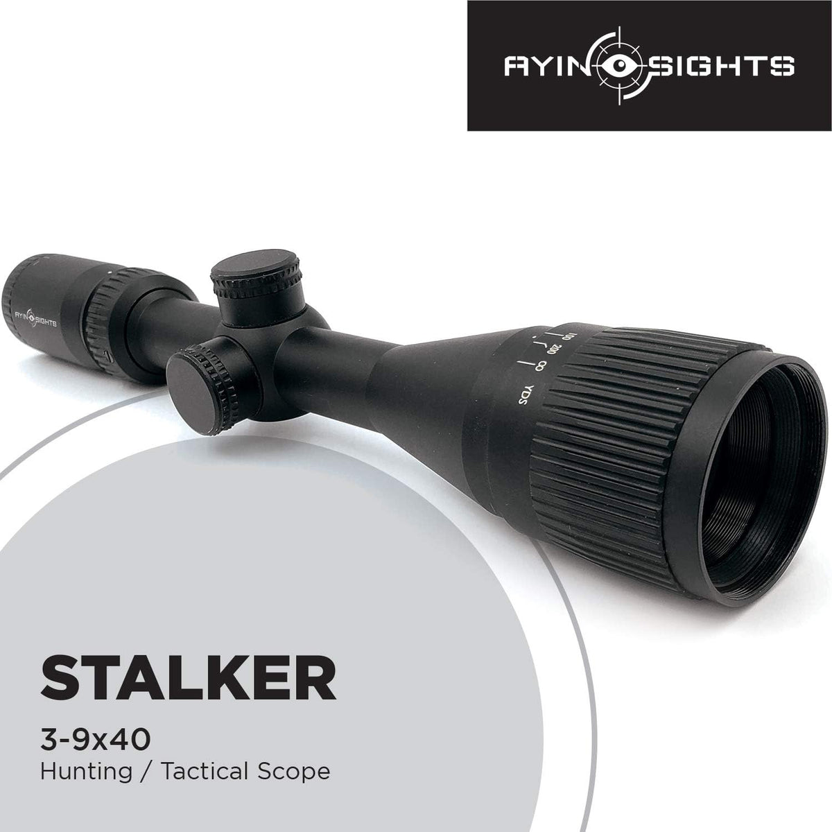 3-9x40 Tactical Scope with Capped Turrets Q372