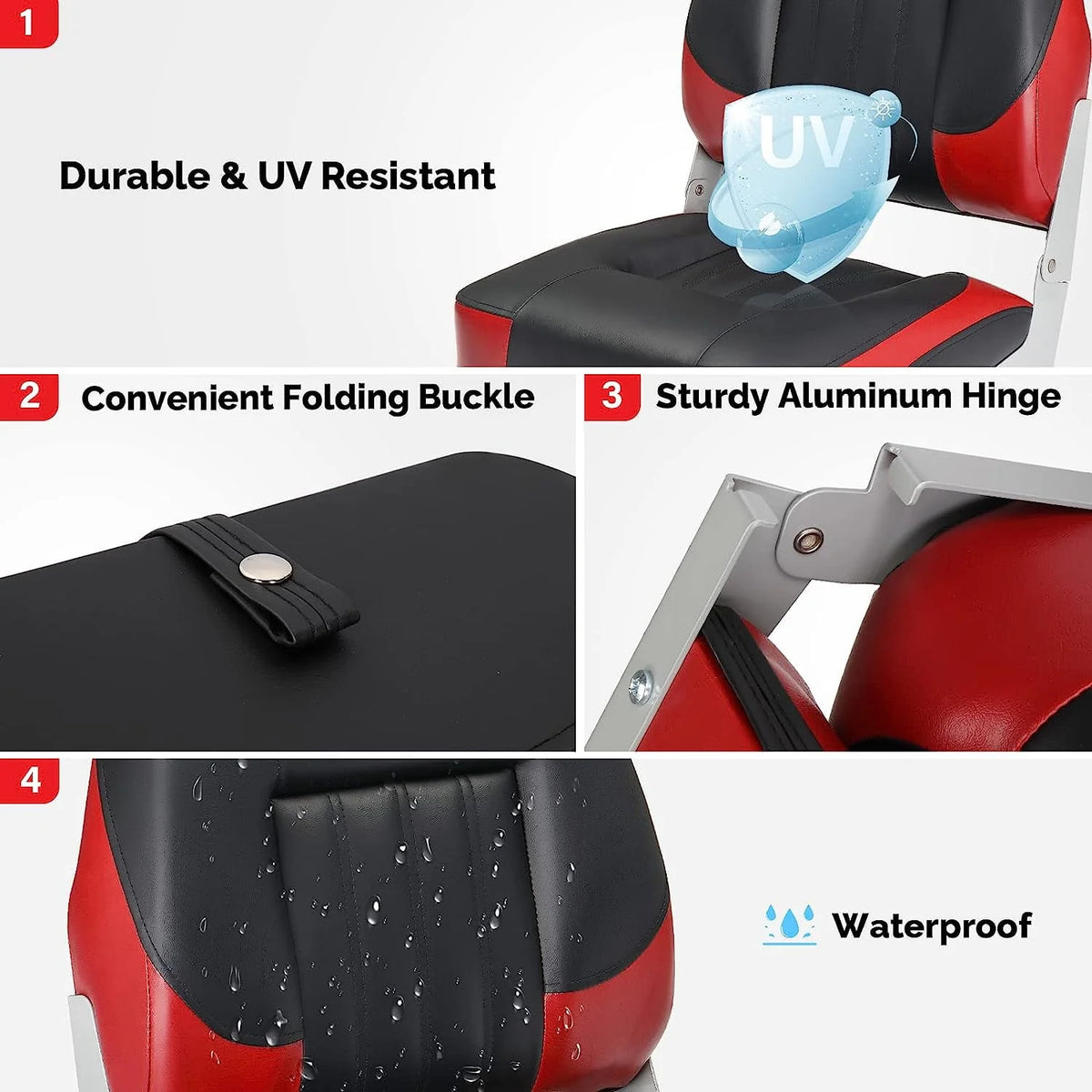Folding Boat Seats 2 Pack Waterproof S331