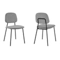 Gray Velvet Metal Dining Chair Set of 2 S517313