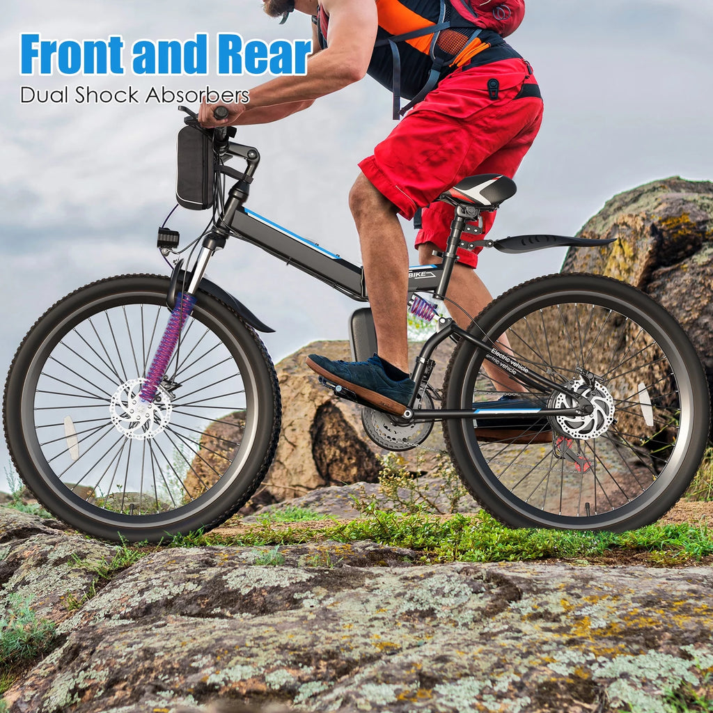 26 In. Folding Electric Bike 500W 21 Speed 48V W47478