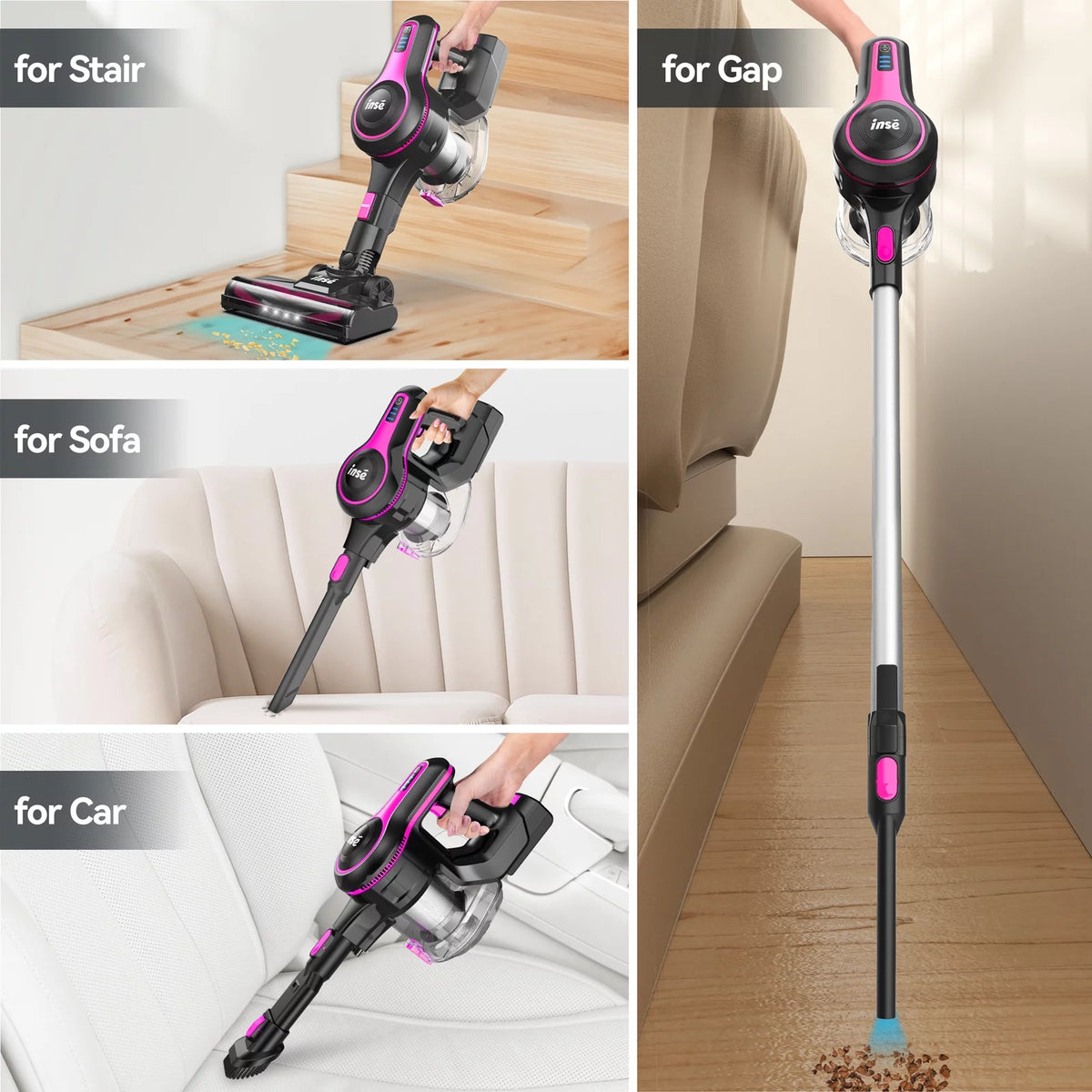 Cordless Stick Vacuum with 2200 mAh Battery Q38482