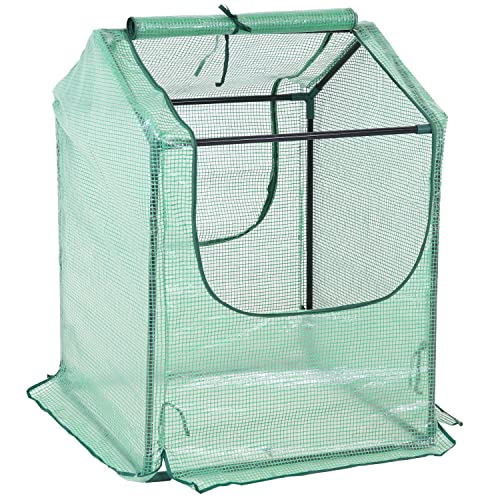 Green 4' x 3' Mini Greenhouse Tent with Steel Tube Frame O885230
