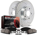 Front Z23 Carbon Fiber Brake Pads with Drilled & Slotted Brake Rotors Kit H2665