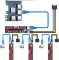 5 Pieces PCIE Riser Card Adapter Set with USB 3.0 External Converter Pack of 2 I20314