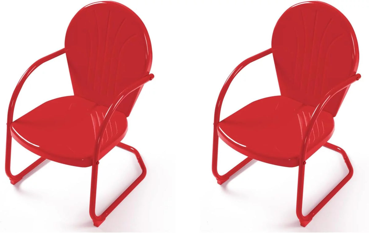 Set of 2 All Weather Metal Outdoor Chairs A85487