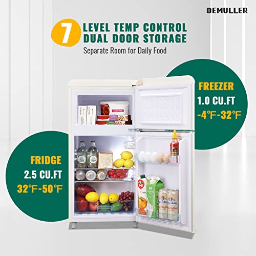 Retro Mini Fridge with two doors D62372
