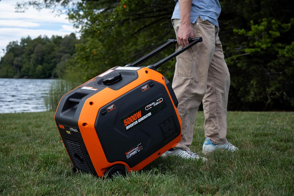 5000-Watt Dual Fuel Portable Inverter Generator with Electric Vehicle Charging Ports Q148959