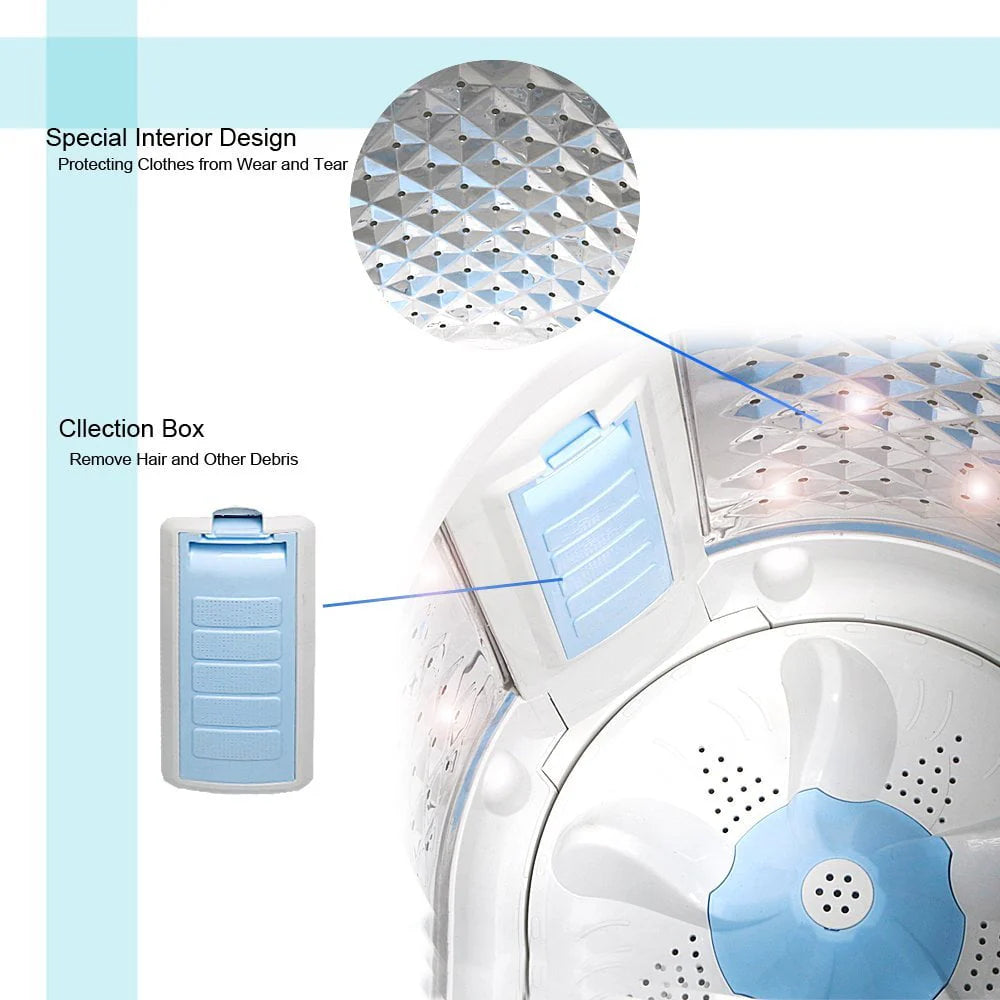 Fully Automatic 2-in-1 Washer & Dryer Machine 8 lbs. Capacity White C8535