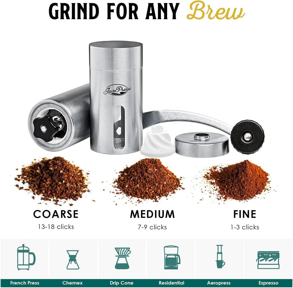 Manual Stainless Steel Coffee Grinder with Hand Crank P837