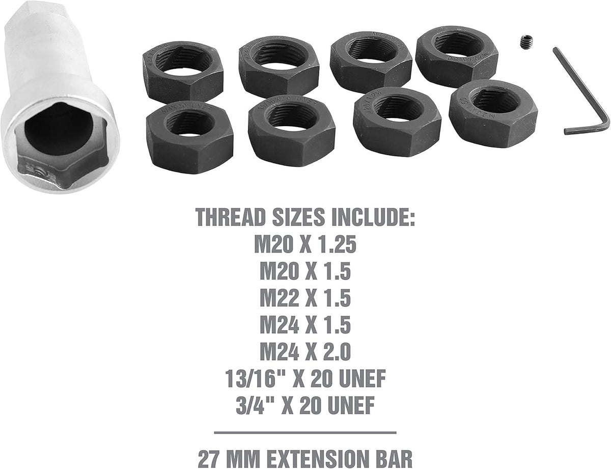 Axle Spindle Threading Set, Thread Chaser Set, Pack of 2 C8458