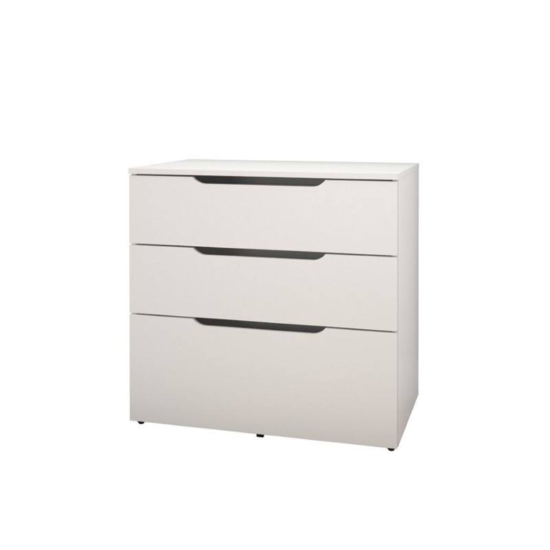 White 3 Drawer File Cabinet S19134