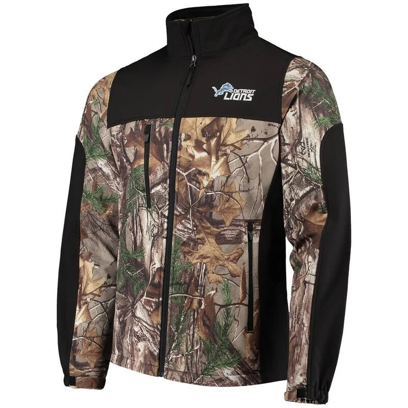 Realtree Camo/Black Softshell Full-Zip Jacket G2583