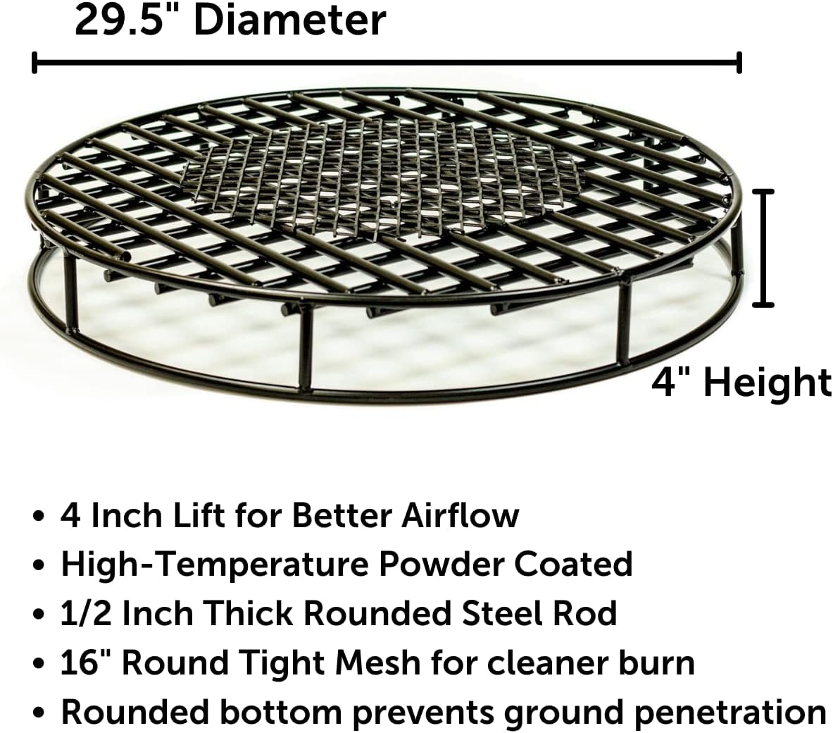 28 Inch Diameter Heavy Duty Steel Fire Pit Grate R904470