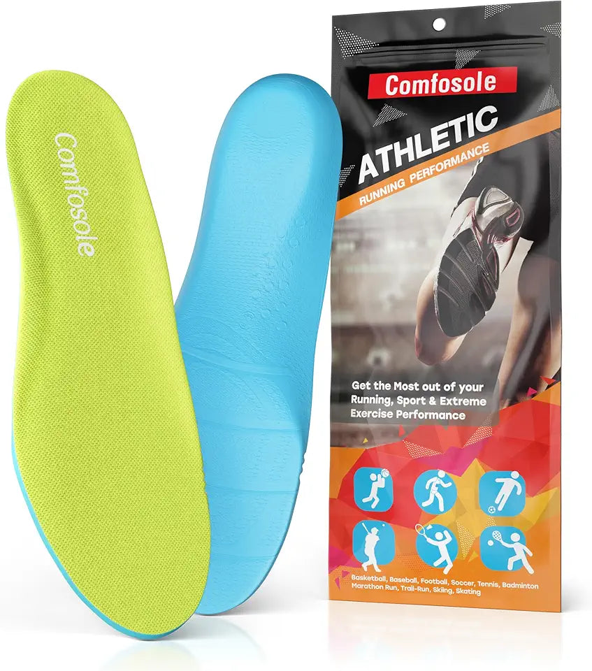 Athletic Insole Men Women Energy Return Cushioning Support R998540