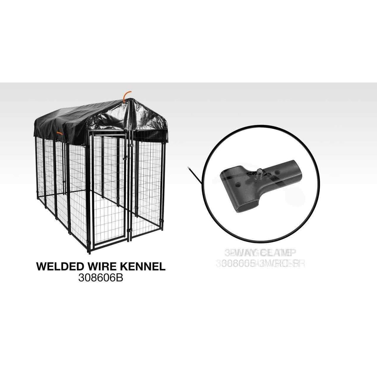 Black Replacement Vinyl Roof for Pet Kennel H4908