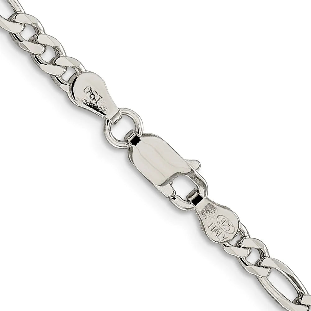 16 inch Sterling Silver Figaro Chain Necklace P438858