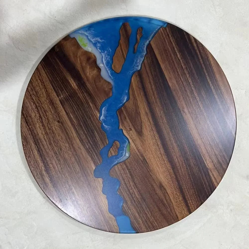 Round Teak Wood Resin Coffee Table N31138