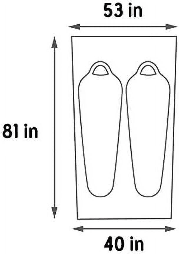 Grand 2 Footprint, Lightweight, Water Resistant, Fitted Ground/Camping Tarp H874805
