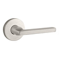 Satin Nickel Square Passage Leverset with Round Rose Y517184