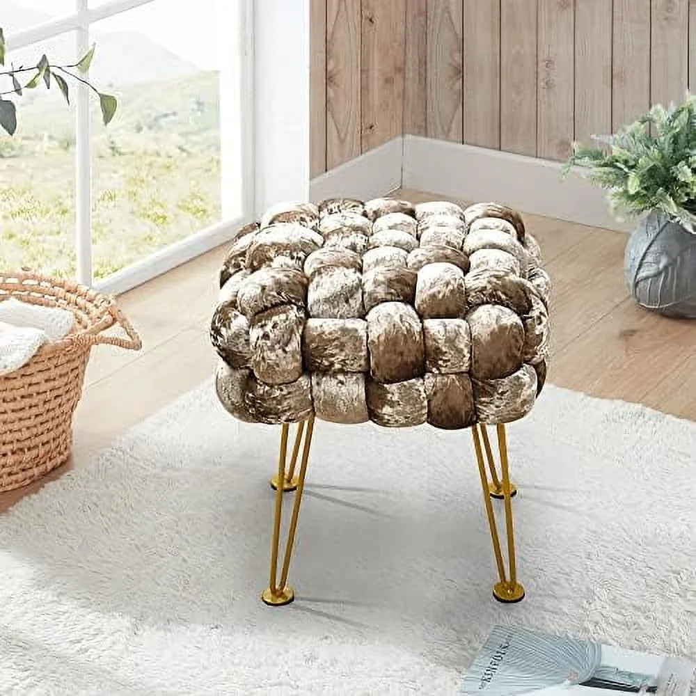 Teal Soft Upholstered Ottoman Bench Seat 16"x16"x16" C289334