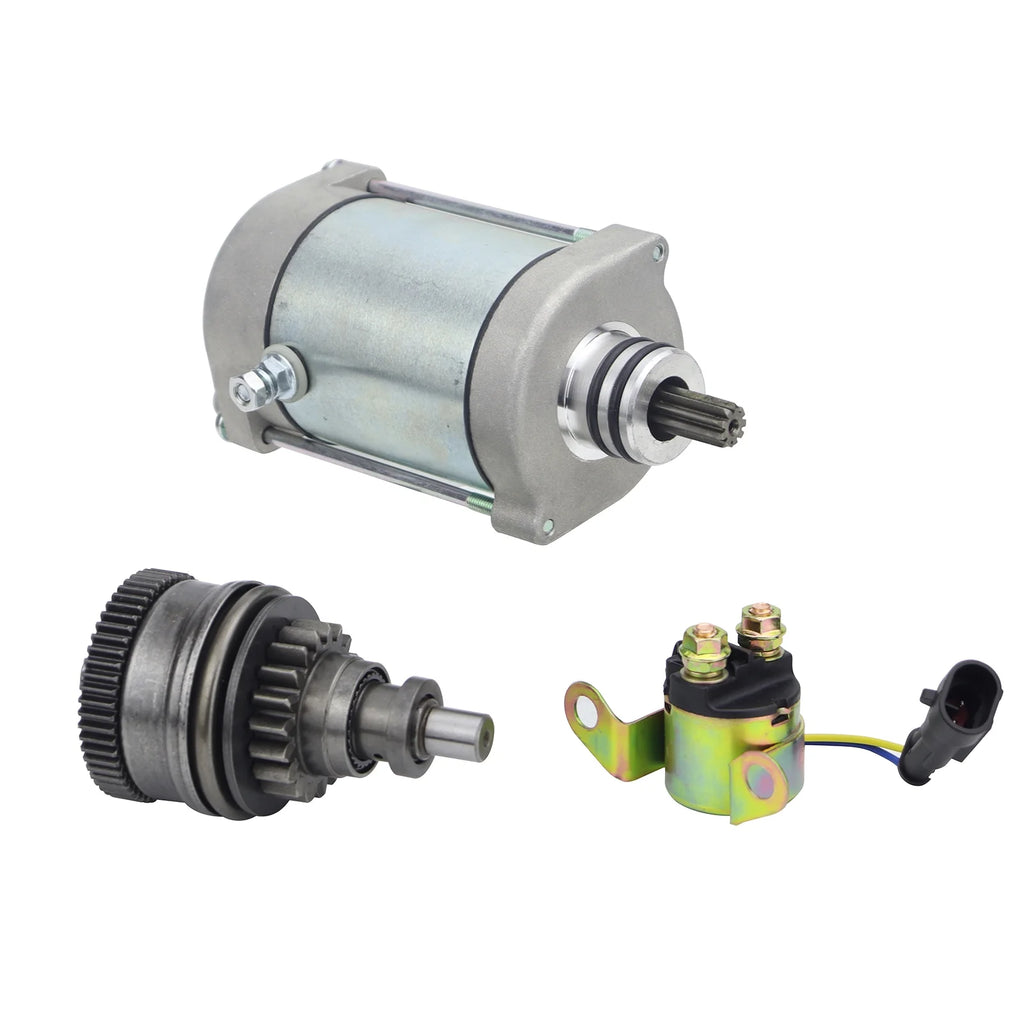 Motor Starter & Bendix & Relay for Polaris Sportsman 700 800 X2 07-14, Ranger 700 800 Xp 06-15, RZR 800 4 S 08-14 R4968