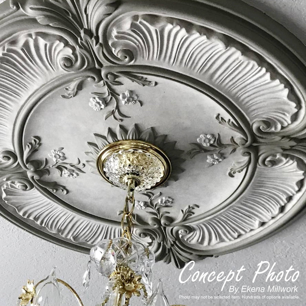 27 7/8x22OD x 3 7/8x22ID x 2 1/2x22P Egg & Dart Ceiling Medallion N90786
