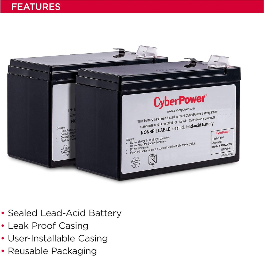 12V/7Ah UPS Replacement Battery Cartridge Q60038