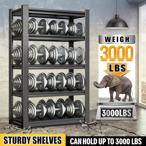 5-Tier Metal Garage Shelving Unit with Wheels B1081