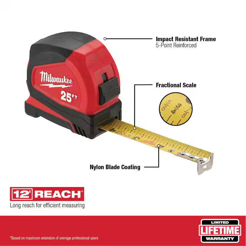 Compact Tape Measure with Pliers H941