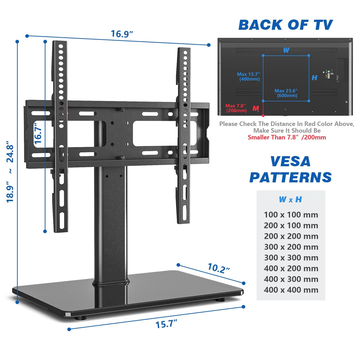 Black Swivel TV Stand O249