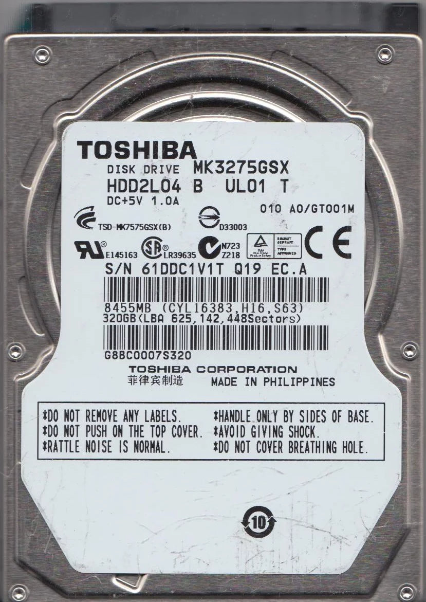 320GB SATA 2.5 Hard Drive K3749