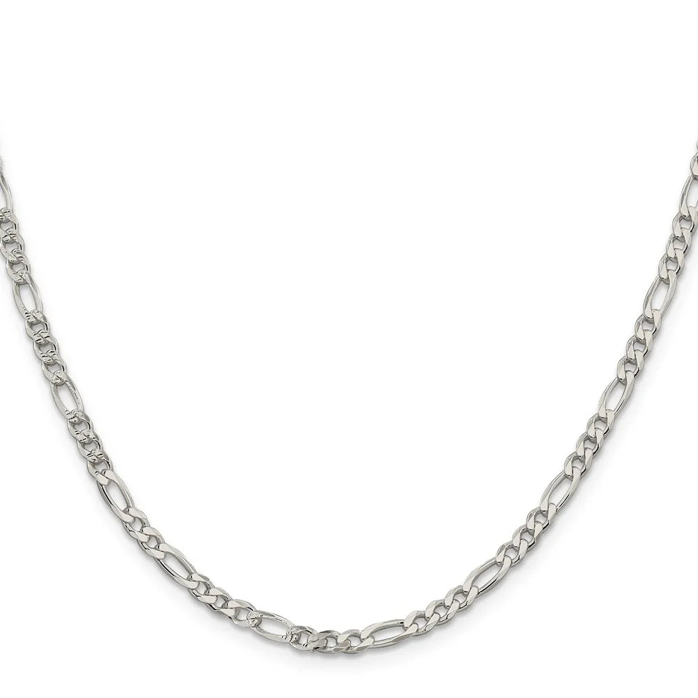 16 inch Sterling Silver Figaro Chain Necklace P438858
