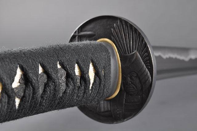 1045 Carbon Steel Japanese Samurai Wakizashi Sword with Wooden Scabbard Z92307