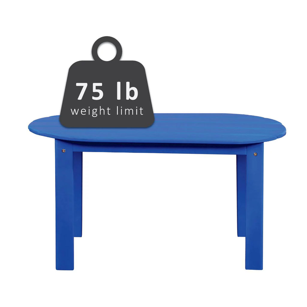 Blue Mid-Century Oval Coffee Table M457