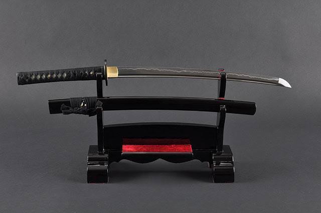 1045 Carbon Steel Japanese Samurai Wakizashi Sword with Wooden Scabbard Z92307