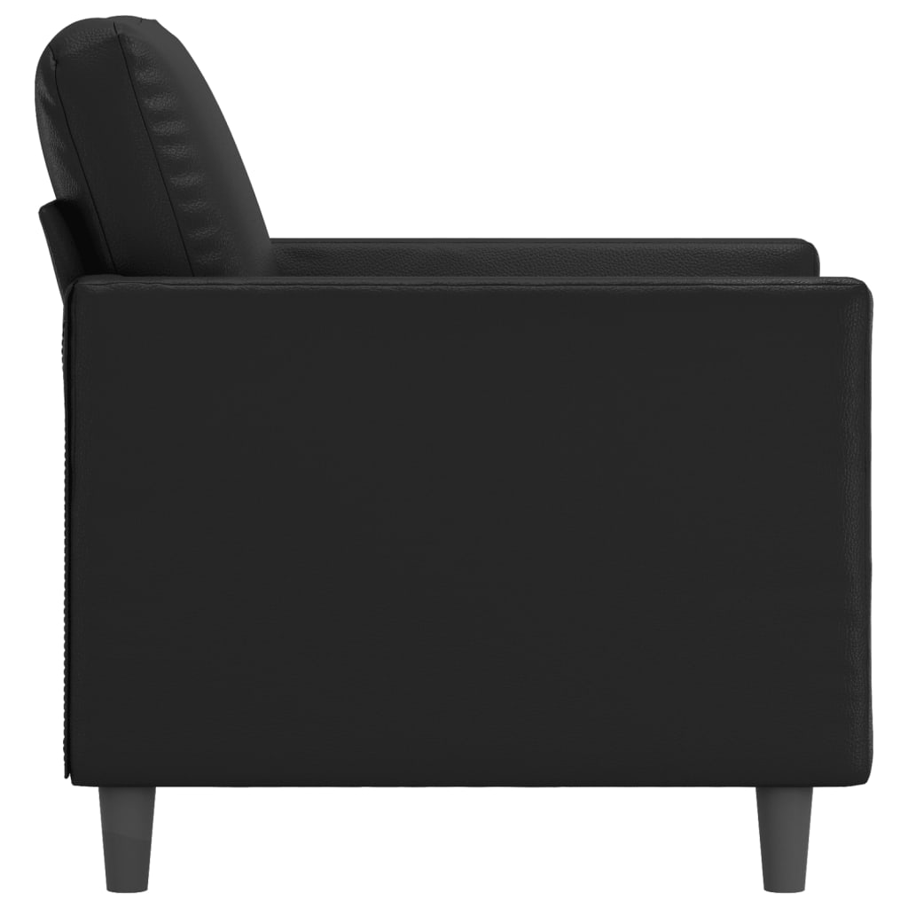 Black Faux Leather Sofa Chair H556240