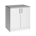 White Wood Freestanding Garage Cabinet R9534