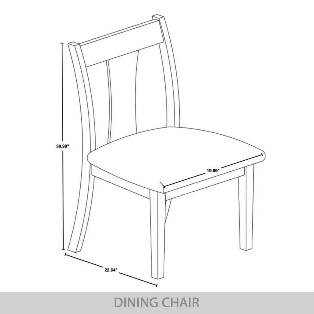 Minimalist Wooden Dining Chair Set of 2 White R2904