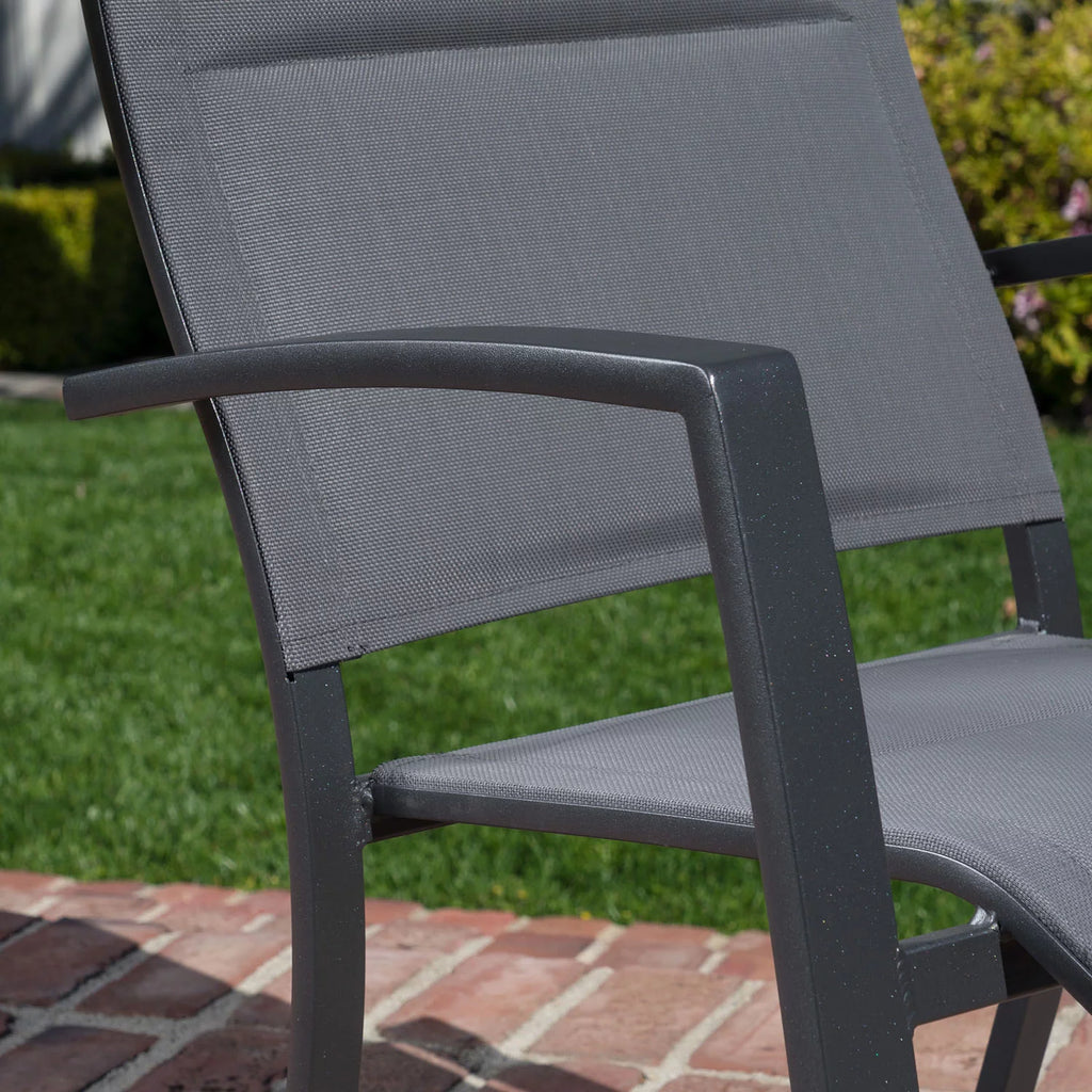 7-Piece Gray Aluminum Outdoor Dining Set C808795