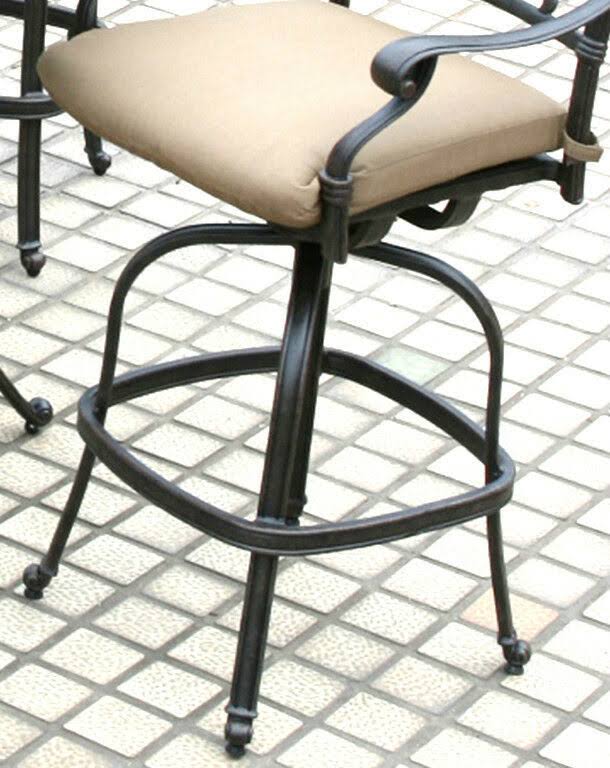 Bronze Cast Aluminum Swivel Patio Bar Stool M9070