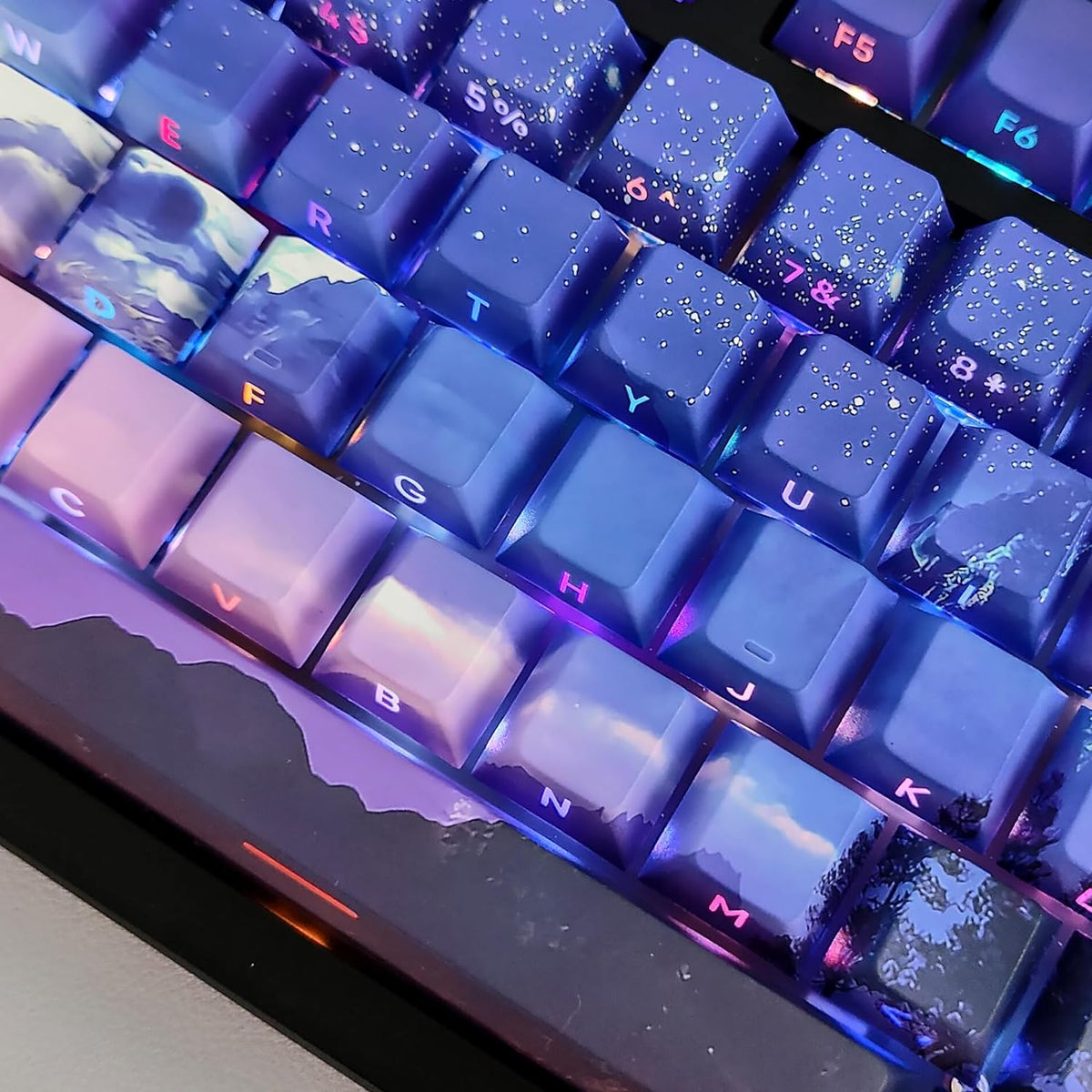 Side Printed Double Shot Cherry Profile Keycap Set U4554