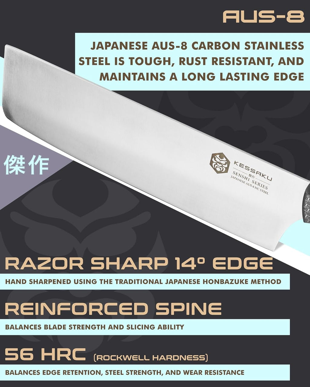 8-Inch Nakiri Vegetable Cleaver Knife V11456