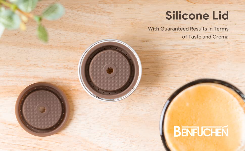 Reusable Silicone Capsule Caps 2 Pcs + Empty Refillable Pods 3 Pcs V74699