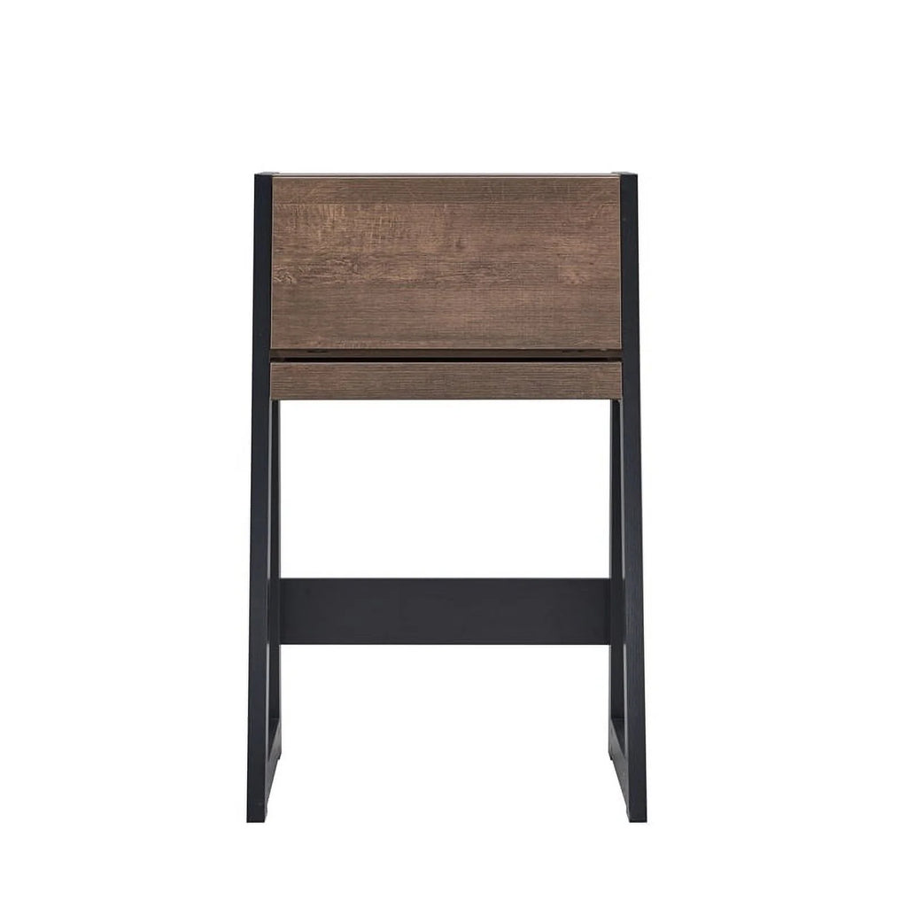Walnut Oak Brown/Black Wood Secretary Desk R756003