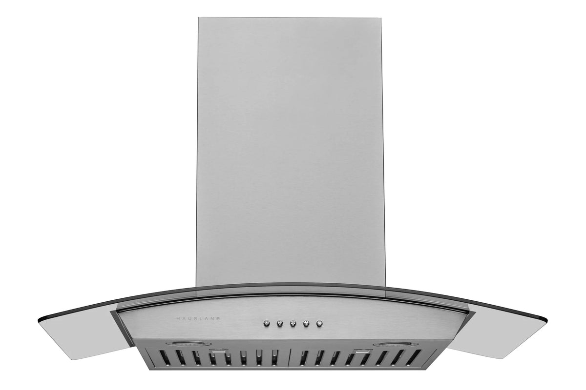 30 Inch Wall Mount Range Hood with Tempered Glass in Stainless Steel R177